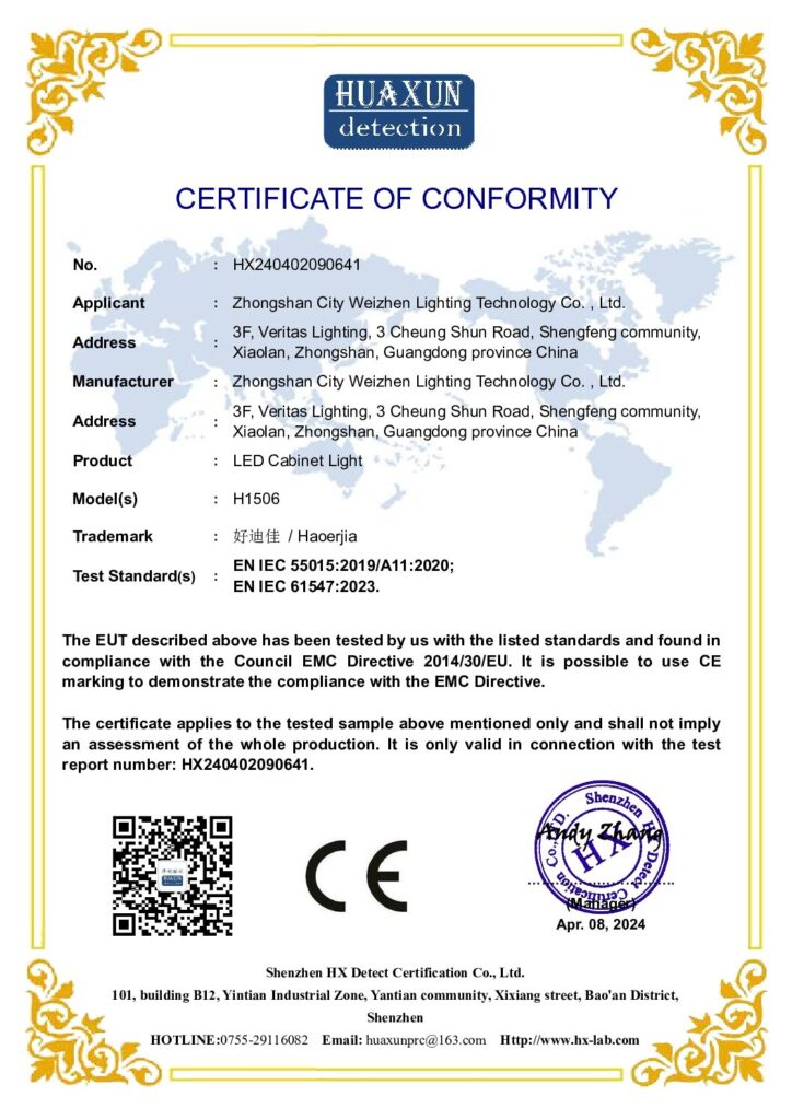 CE certificate document preview