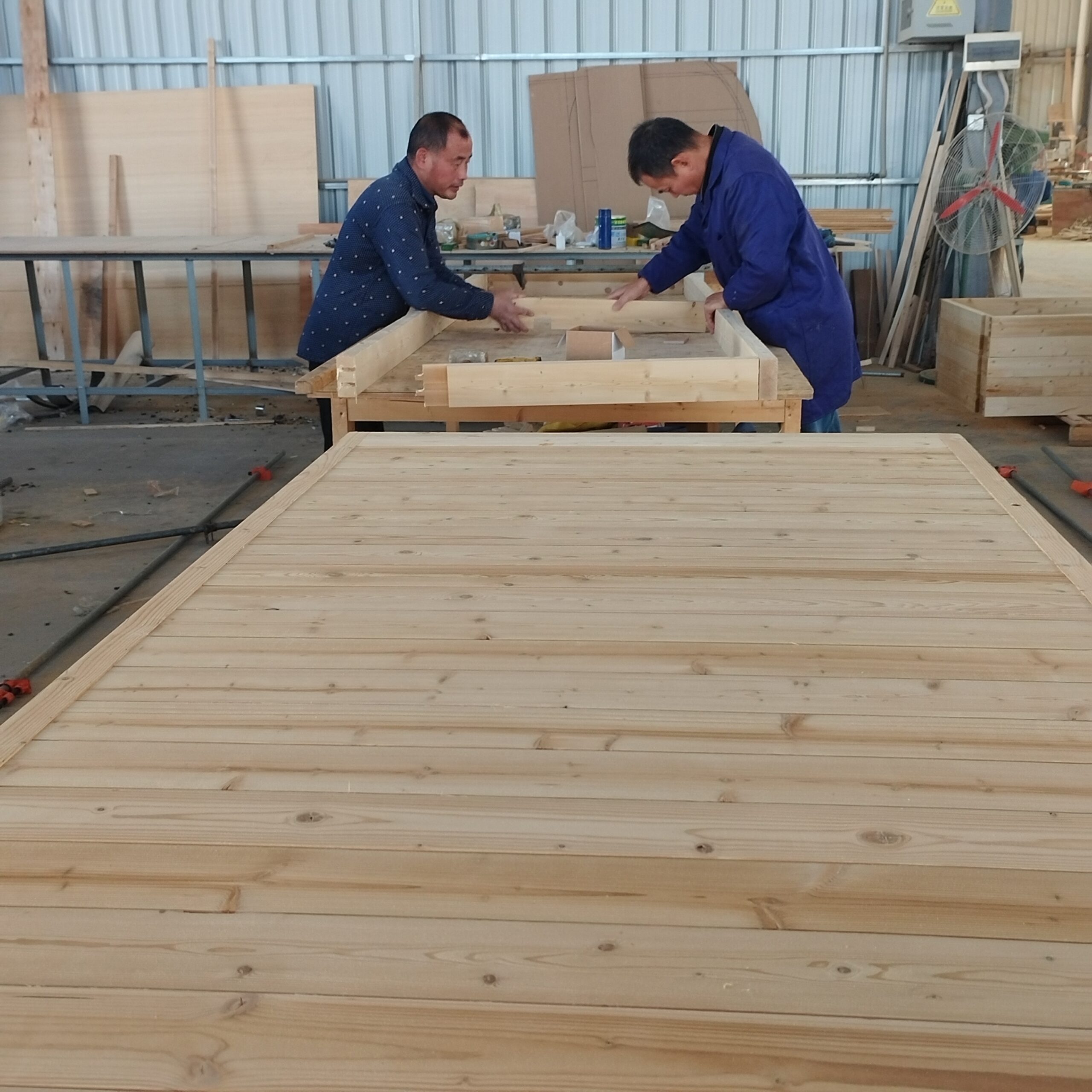 Handcrafted sauna details at CSauna factory