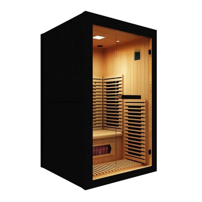 1 Person Indoor Wood Infrared Sauna with Carbon Heater Layout product image