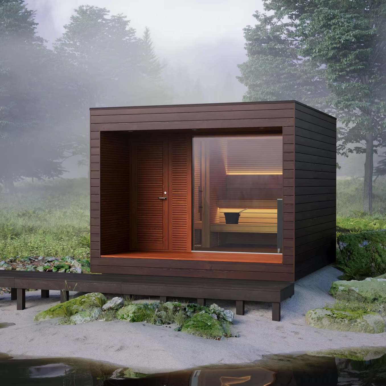 4-Person Outdoor Traditional Sauna Spa Room for Stress Relief product image