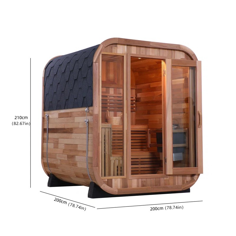 4 Person Small Outdoor Sauna Room for Backyard Use product image