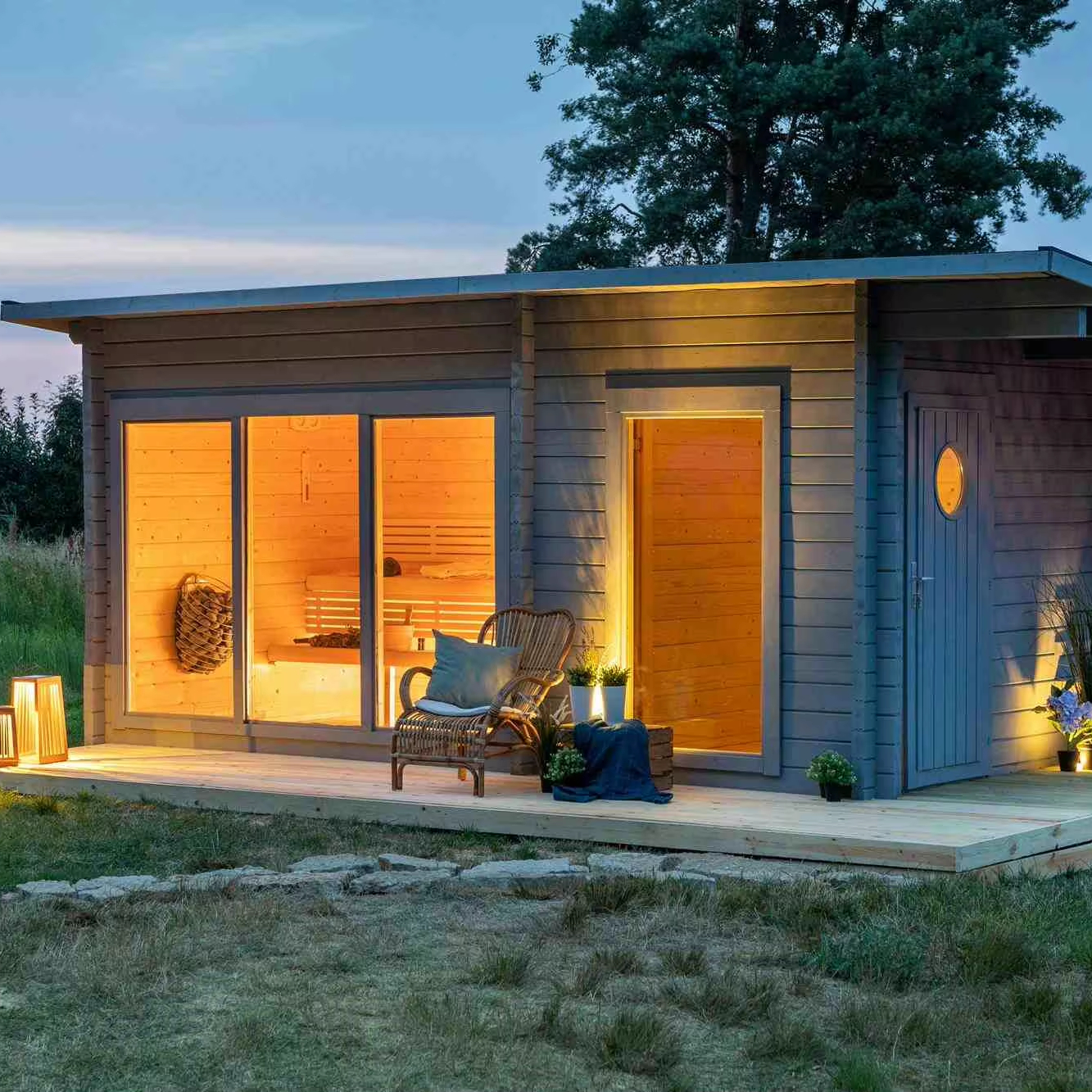 Six Person Outdoor Sauna Room with Changing Area product image