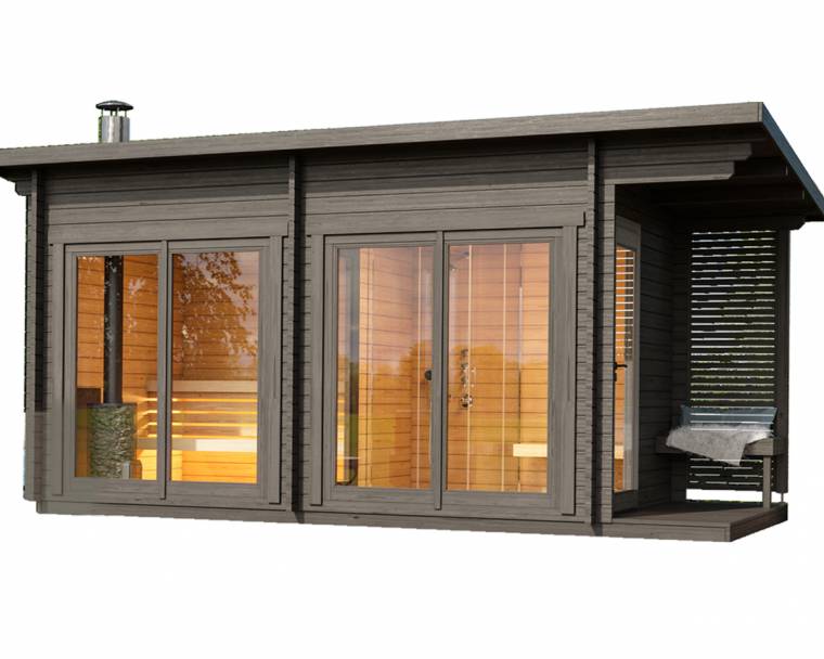 3-4 Person Hemlock Finnish Sauna Room for Home Wellness product image