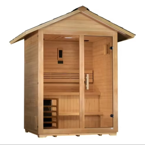 4-6 Person Classic Gable Roof Outdoor Sauna Cabin CSA-173 Main view