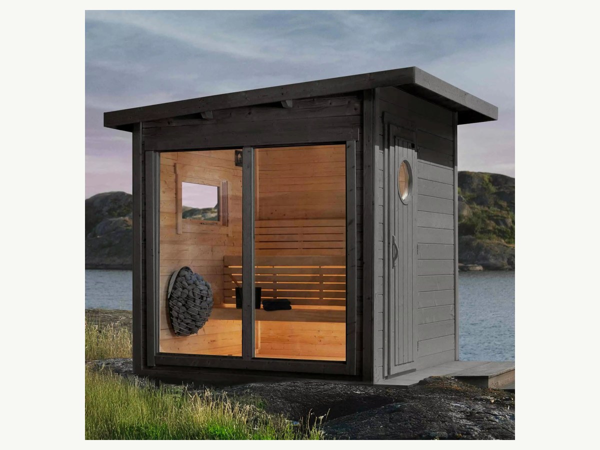 CSA-75 Commercial Homestay Outdoor Sauna Room, Panoramic Glass + Round