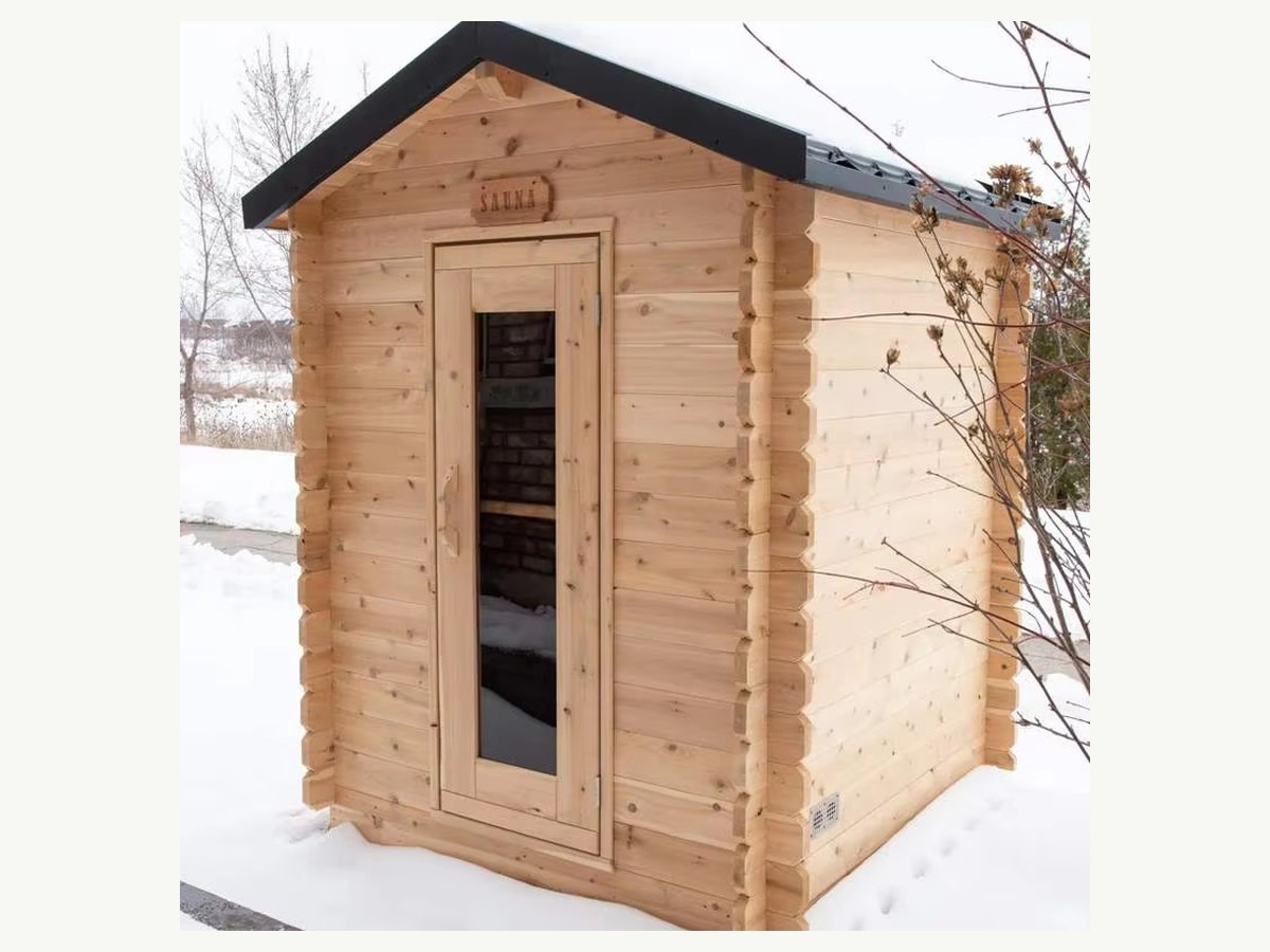 CSauna Customizable Solid Wood Outdoor Sauna for Hotel Resort Red Cedar CE Approved product image