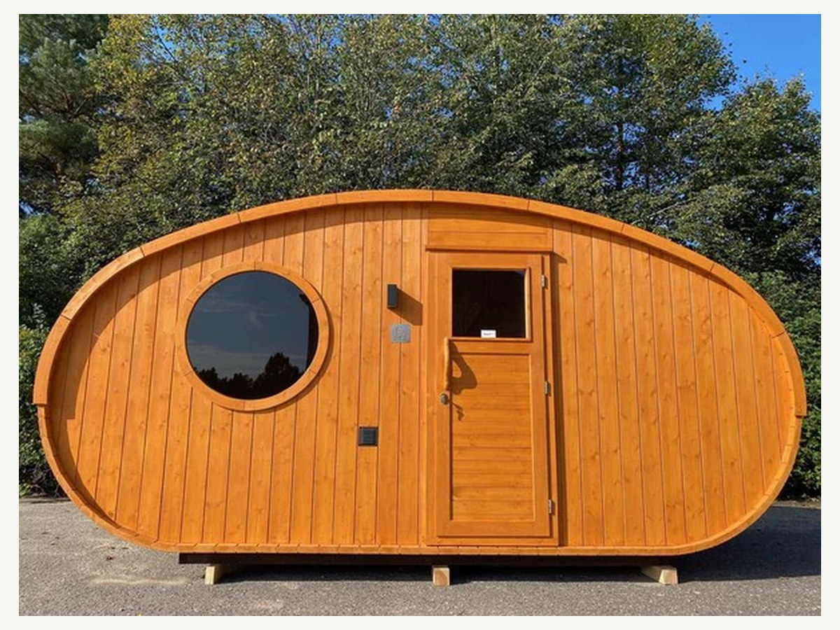 Egg-Shaped Outdoor Sauna Cabin with Round | CSA-80 product photo