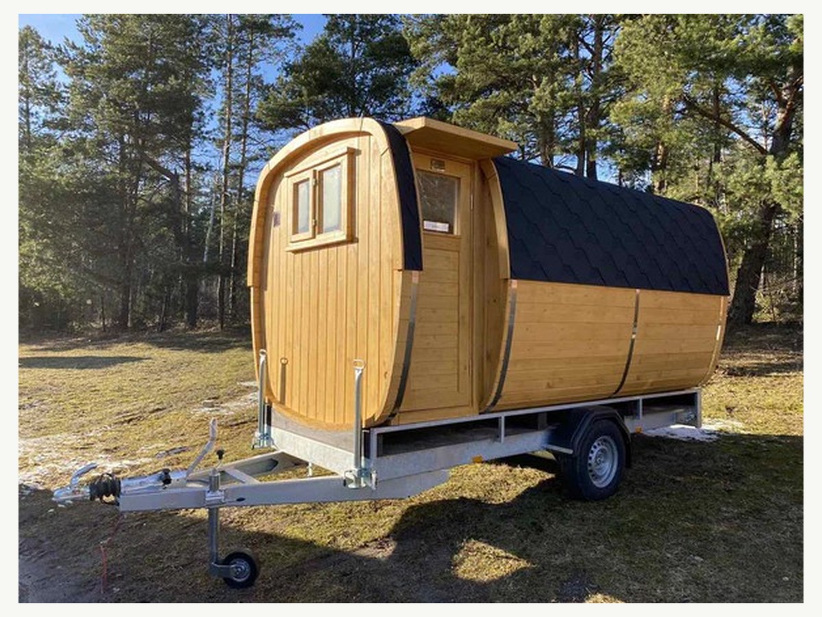 Mobile Barrel Sauna with Full Glass Front, 4-6 | CSA-82 product photo