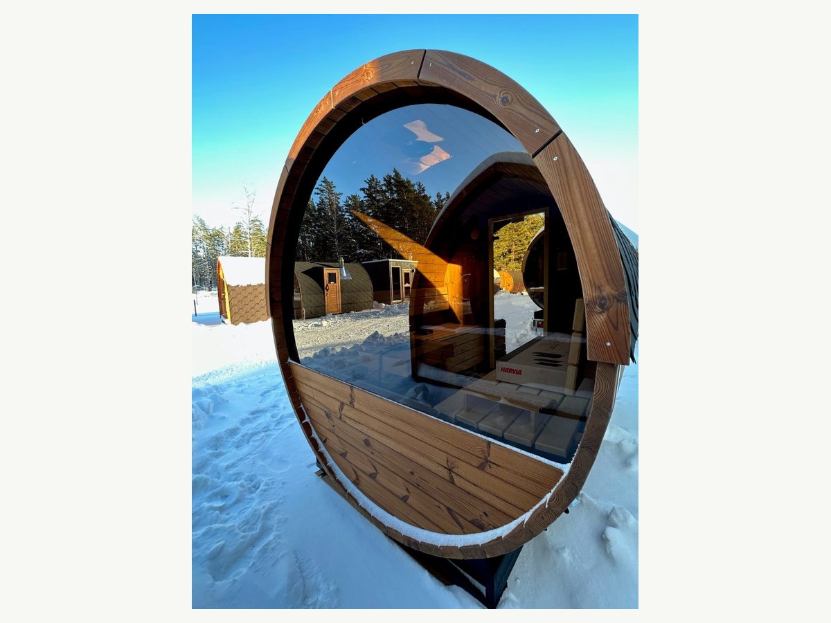Nordic-Style Compact Barrel Sauna, Outdoor | CSA-60 product photo