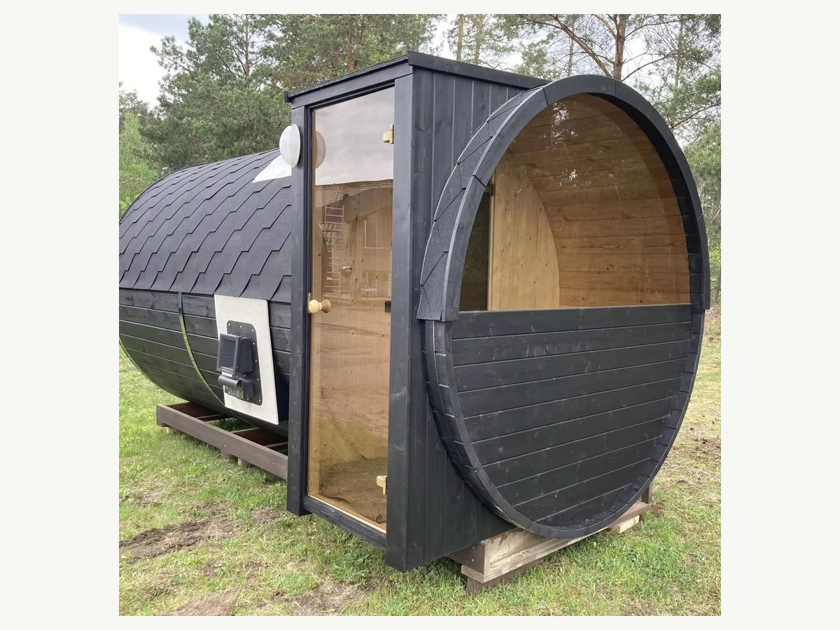 2-Person Wood-Burning Outdoor Barrel Sauna Room | CSA-95 product photo