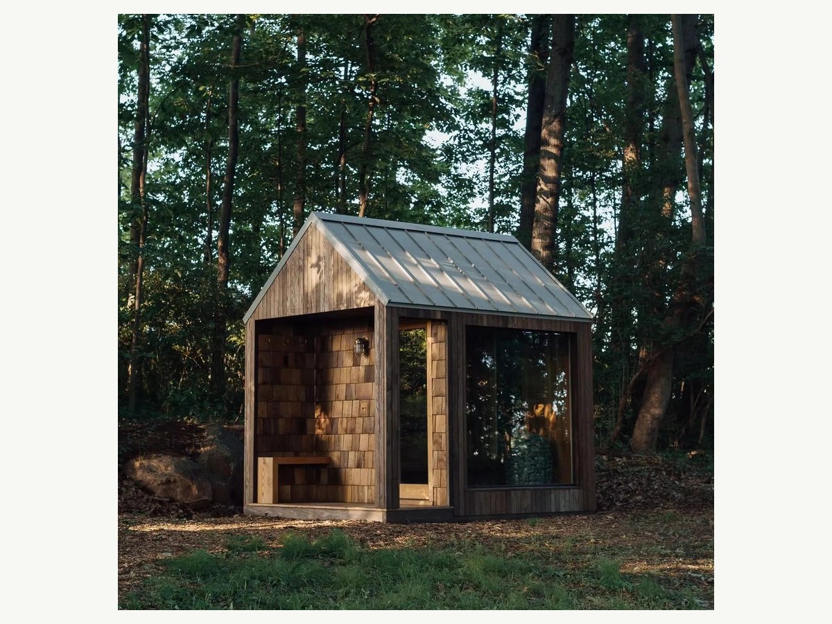 CSA-96 Outdoor Solid Wood Sauna Room - 2-4 Person Red Cedar Electric