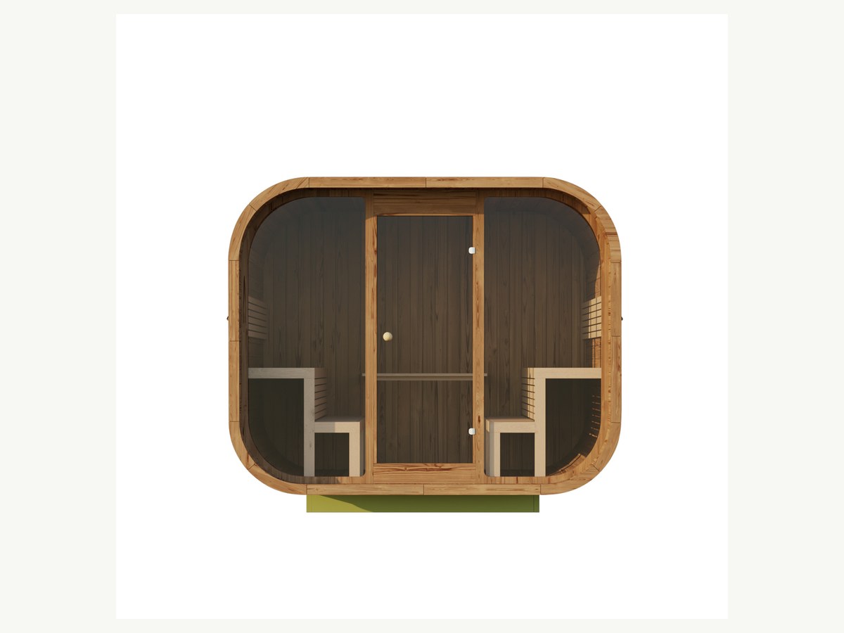 CSA-48 Red Cedar Outdoor Sauna Cabin 2024 4-Person Cube Steam Room