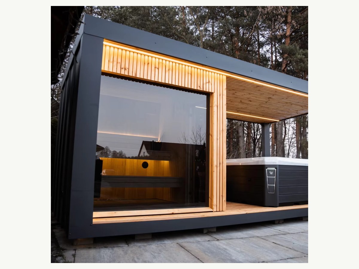 Stylish Wooden Outdoor Sauna Room | CSA-25 product photo