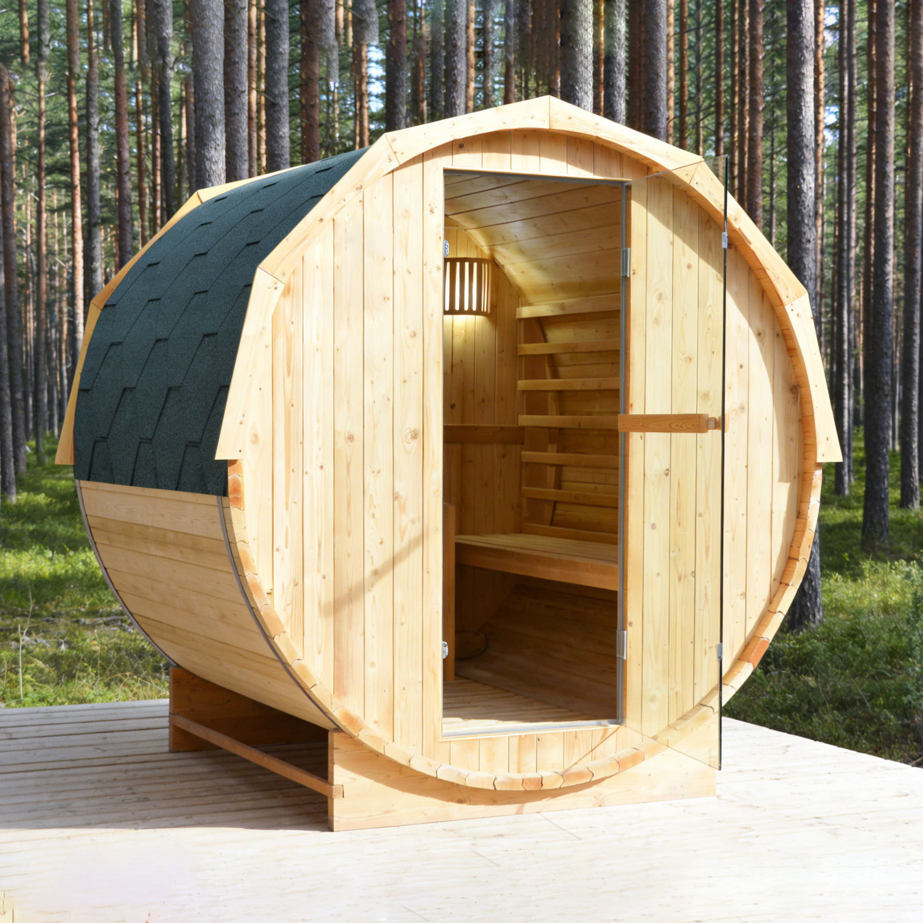 CSauna CSA-31 six person outdoor sauna cabin real product photo for wholesale RFQ
