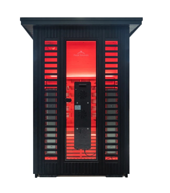 1-2 Person Hemlock Infrared Cabin Sauna with Low EMF Panels CSA-578 Interior view