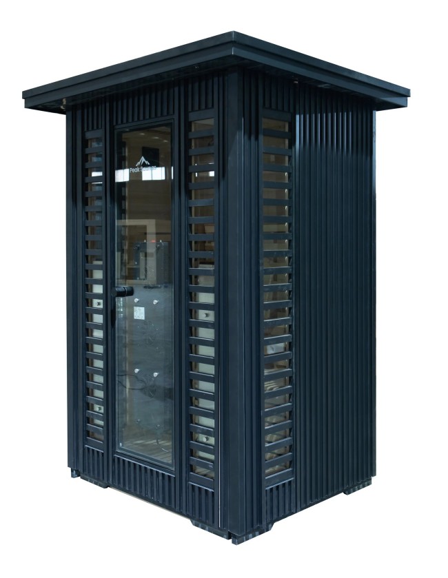 1-2 Person Hemlock Infrared Cabin Sauna with Low EMF Panels CSA-578 Side profile
