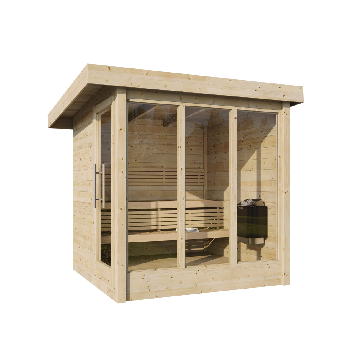 Outdoor Wood Cabin Sauna CSA-582 Exterior angle