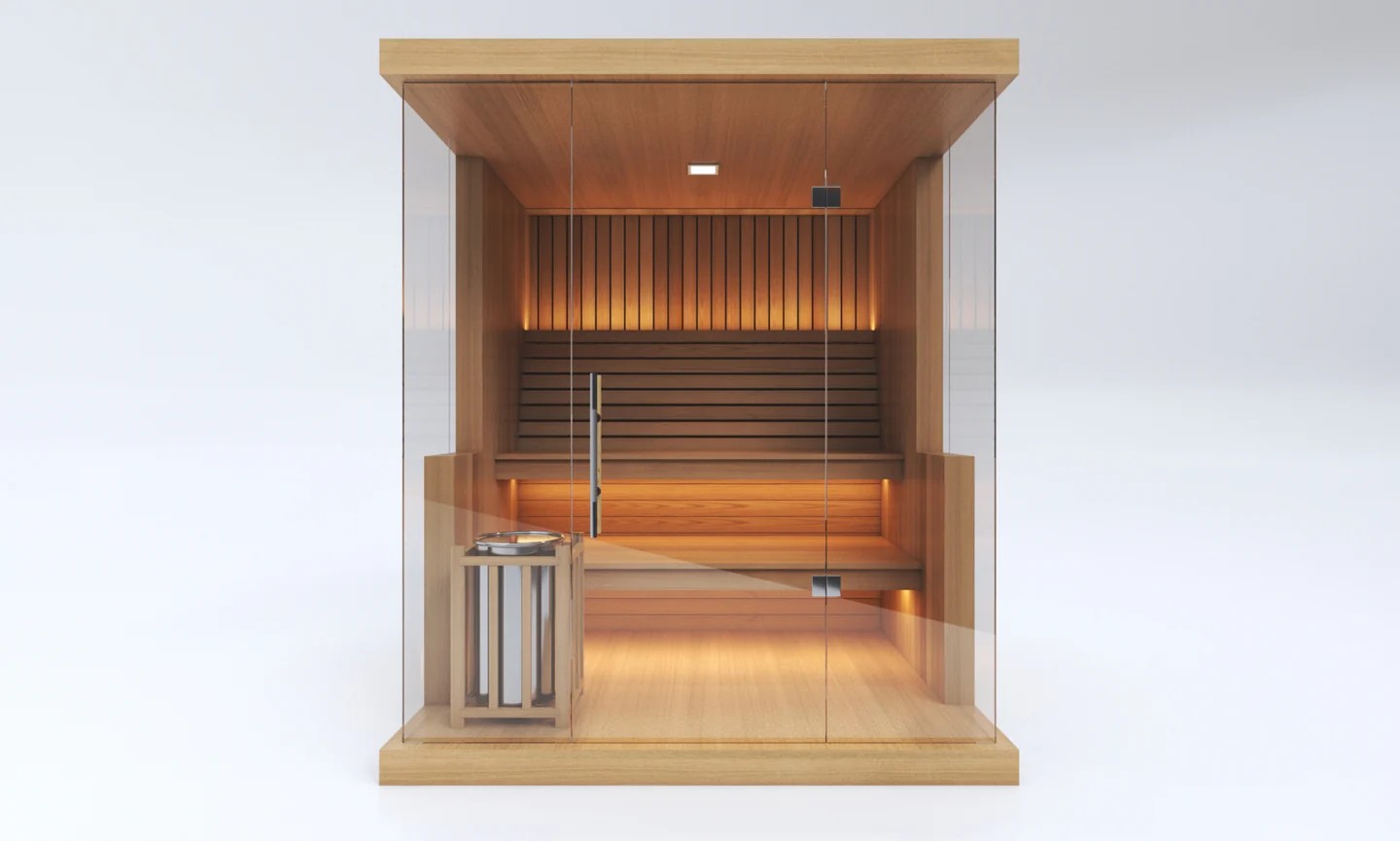 3 Person Seamless Indoor Far Infrared Sauna Room CSA-585 Exterior angle
