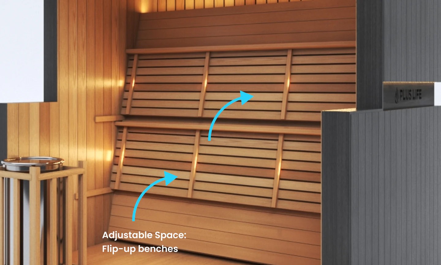 3 Person Seamless Indoor Far Infrared Sauna Room CSA-585 Door and glass
