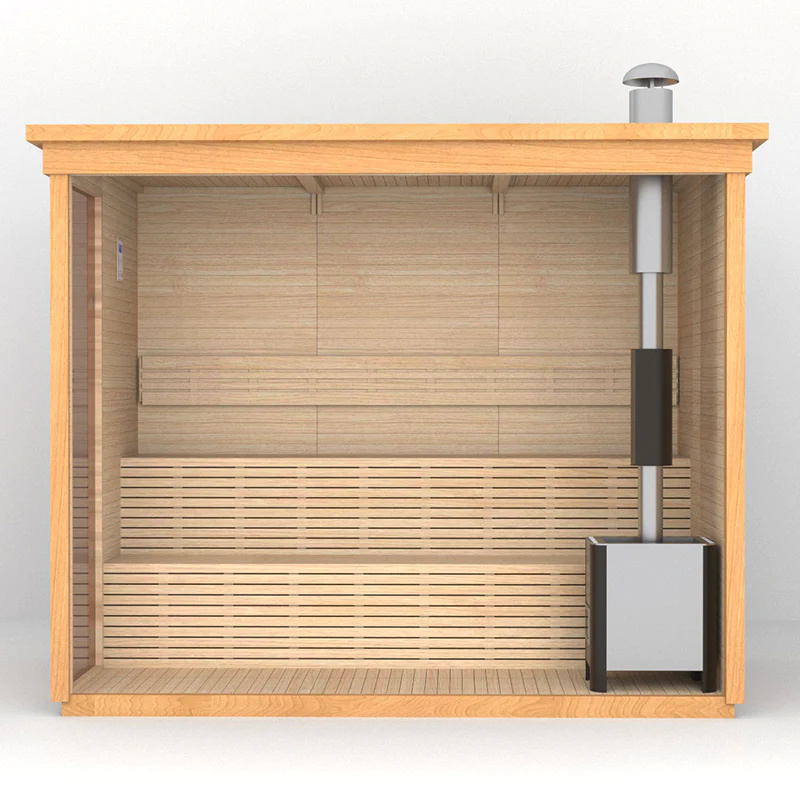 Red Cedar Infrared Barrel Sauna CSA-586 Door and glass