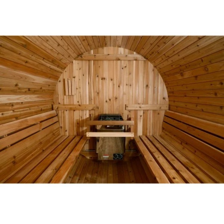 Outdoor Wood-Burning Barrel Sauna CSA-587 Exterior angle