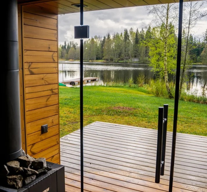 5 Person Outdoor Infrared Cabin Sauna with Bluetooth CSA-588 Interior view