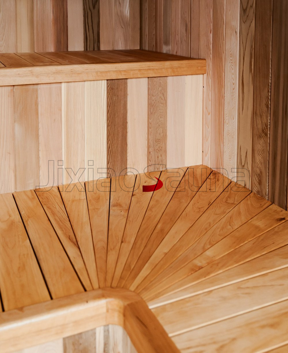 Cedar Steam Room Sauna with Outdoor Garden Layout CSA-591 Interior view