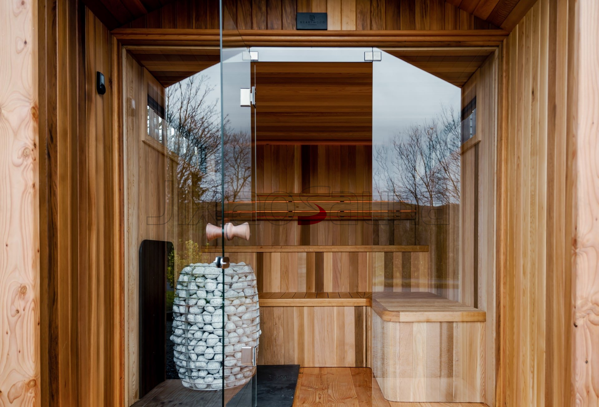 Cedar Steam Room Sauna with Outdoor Garden Layout CSA-591 Buyer reference