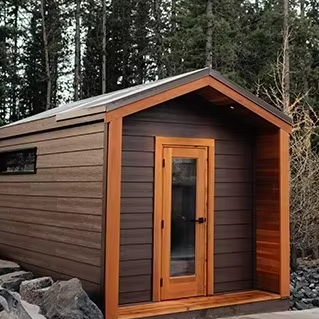 Outdoor Steam Cube Sauna CSA-595 Exterior angle