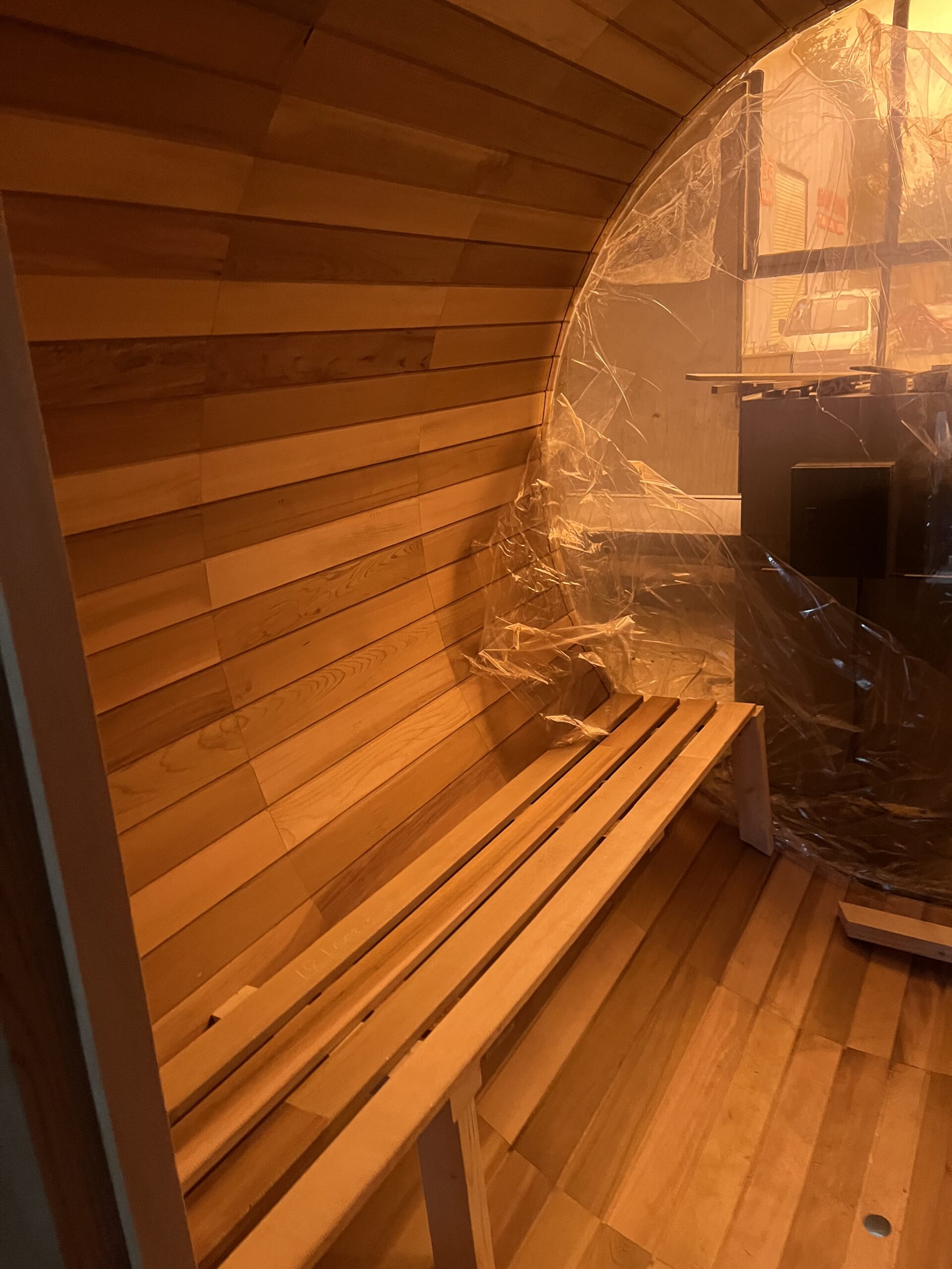 Red Cedar Outdoor Barrel Sauna with Side Windows CSA-598 Buyer reference