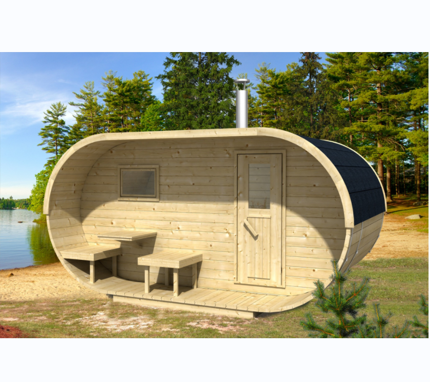 Finnish Outdoor Garden Sauna CSA-600 Exterior angle