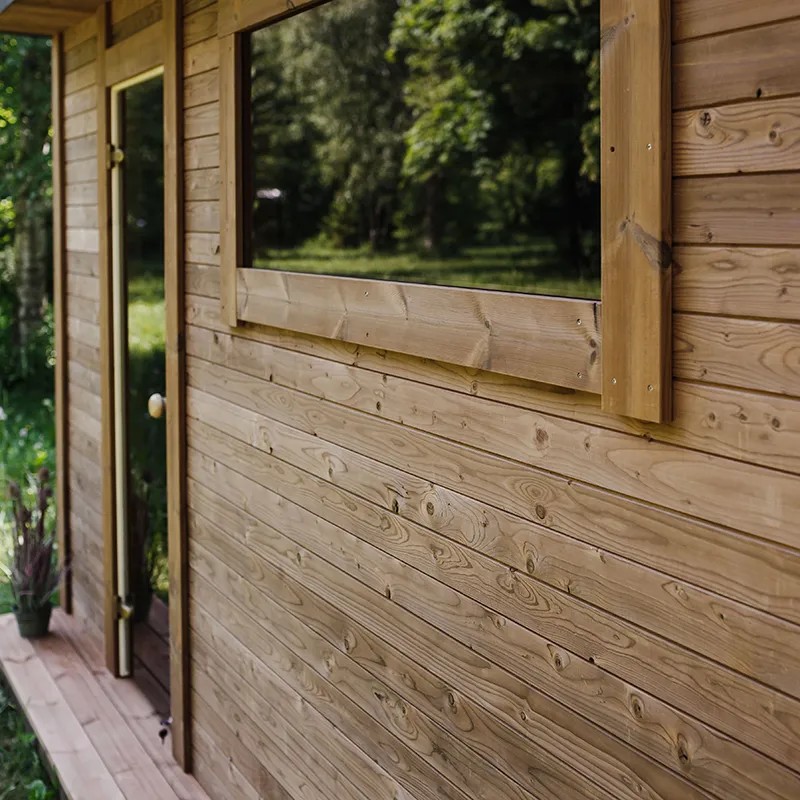 Solid Wood Outdoor Sauna House with Front Porch for Dealer Programs CSA-601 Door and glass