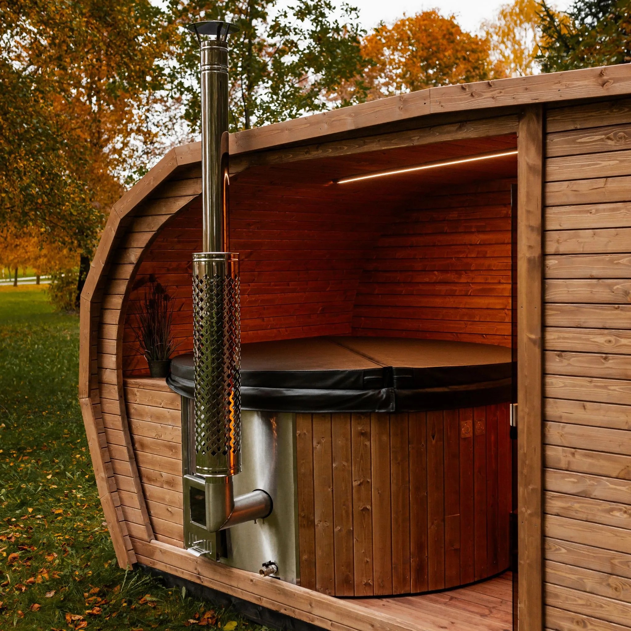 Outdoor Wood Cabin Sauna for Backyard Dealer Programs CSA-602 Door and glass