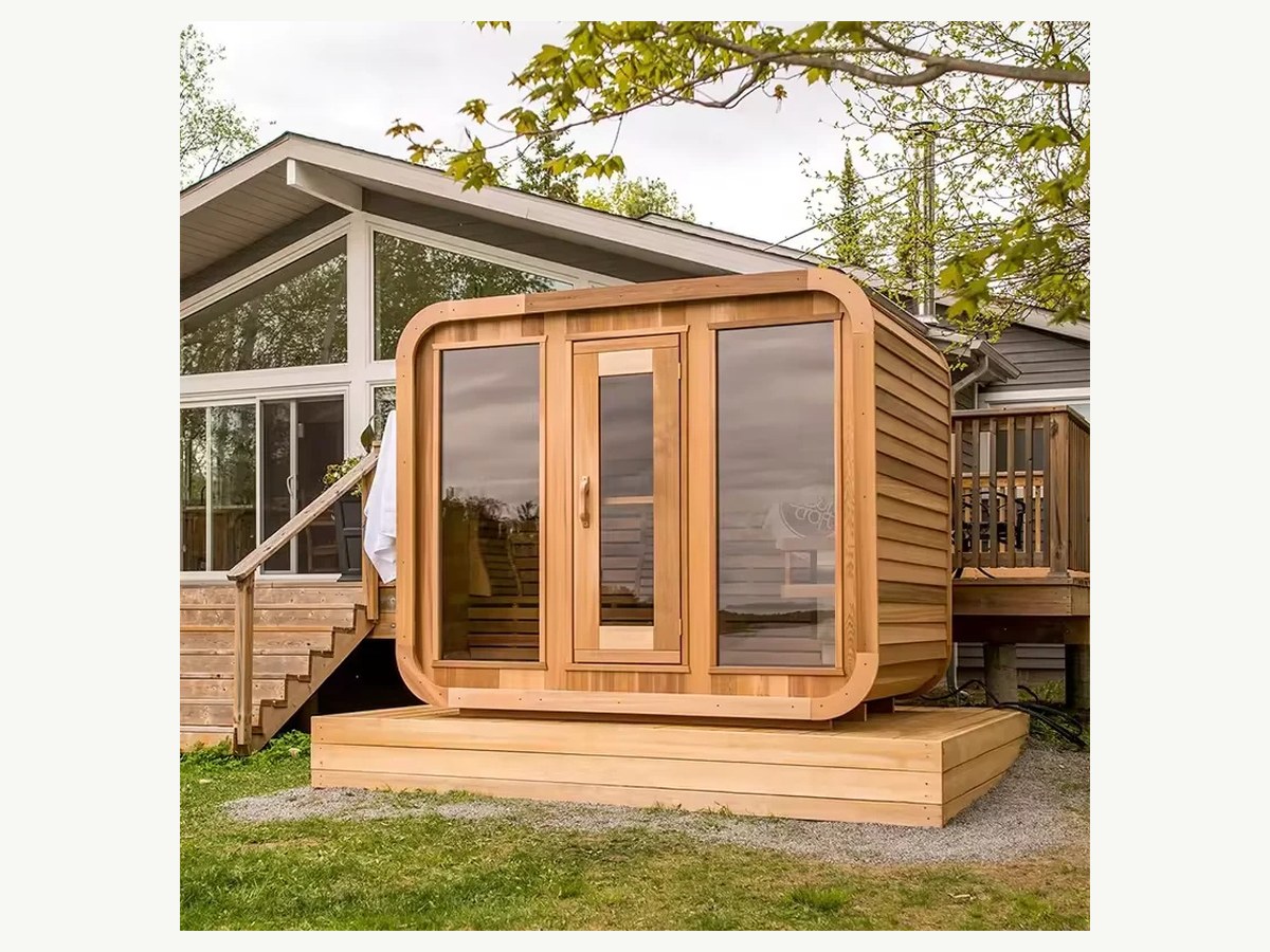 CSauna Canadian Red Cedar Cube Sauna Wet and Dry Steam Outdoor Smart Wooden Sauna Room product image