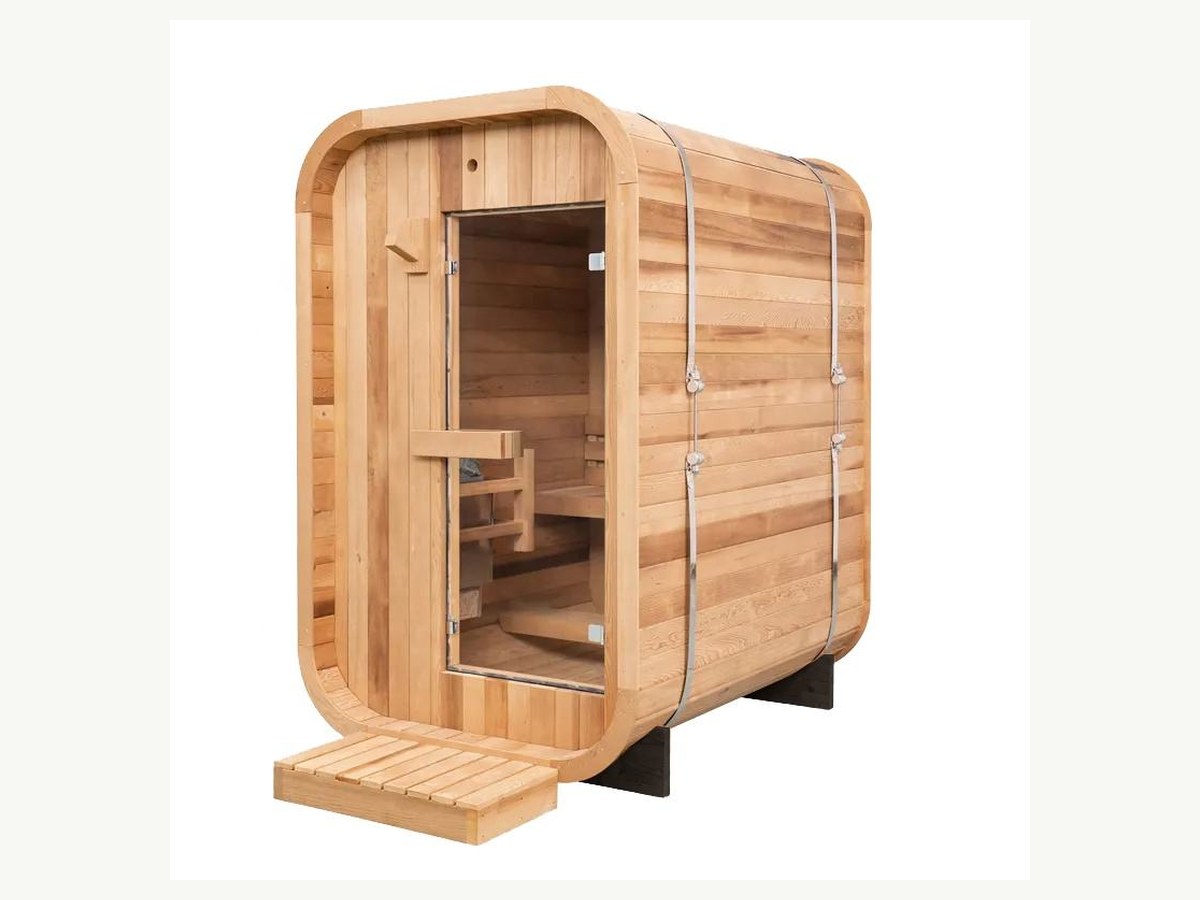 CSauna Finnish Traditional Dry Steam Sauna Room 4-6 Person Solid Hemlock Wood with 9KW Electric Stove Outdoor product image