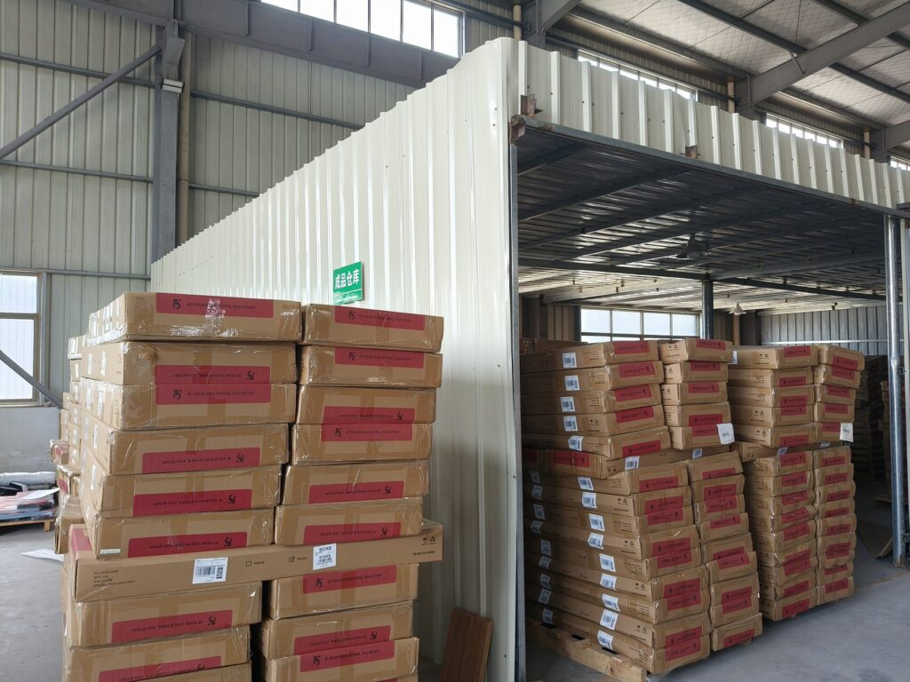 Export sauna crates prepared in the CSauna workshop