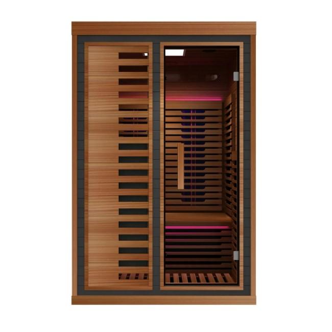 Slatted-Front Indoor Infrared Sauna Cabin with Color Light CSA-181 product view 1