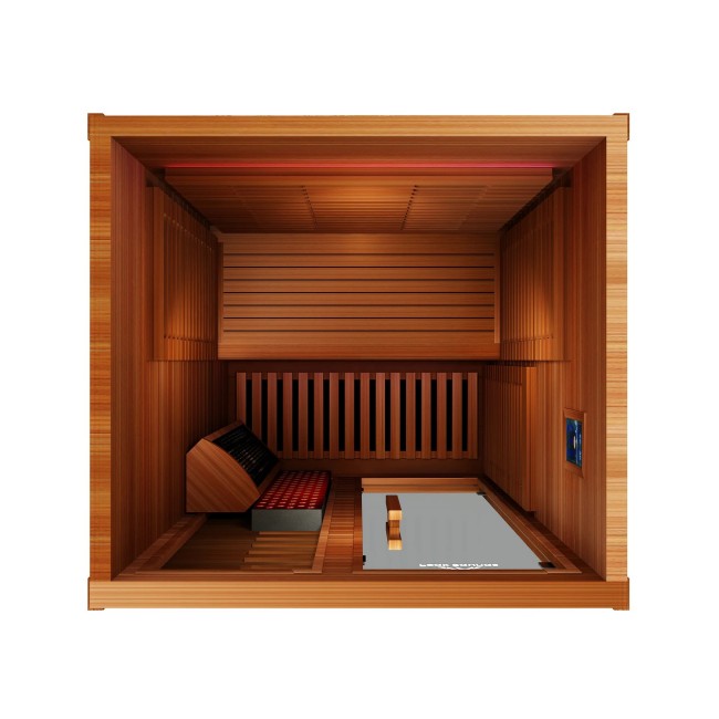 Slatted-Front Indoor Infrared Sauna Cabin with Color Light CSA-181 product view 2