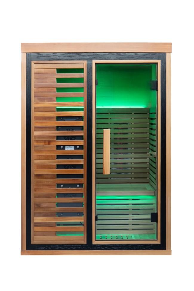 Slatted-Front Indoor Infrared Sauna Cabin with Color Light CSA-181 product view 4