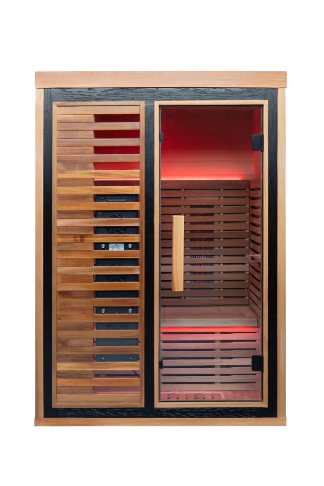 Slatted-Front Indoor Infrared Sauna Cabin with Color Light CSA-181 product view 5