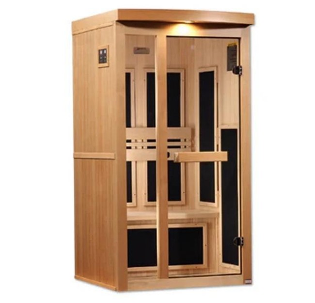 1 Person Indoor Infrared Sauna with Compact Corner Footprint CSA-197 Exterior angle