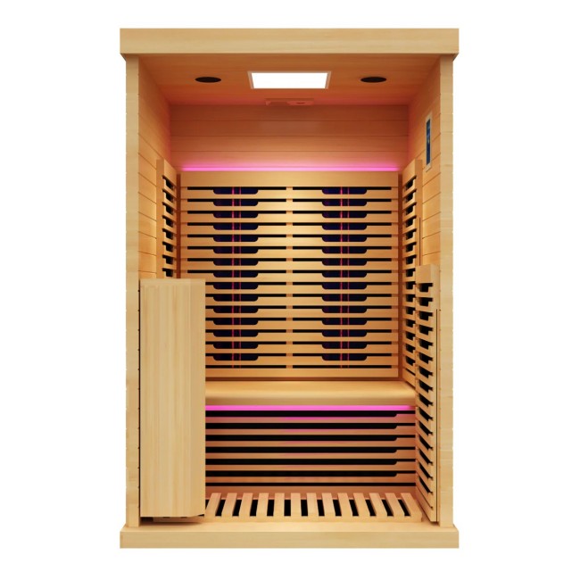1 Person Indoor Wood Infrared Sauna with Carbon Fiber Panels CSA-188 Main view