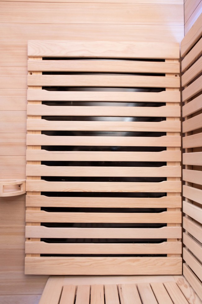 1 Person Indoor Wood Infrared Sauna with Carbon Fiber Panels CSA-188 Door and glass