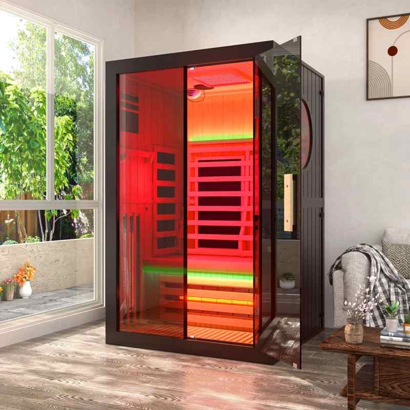 1 Person Solid Wood Far Infrared Sauna for Gym Spa CSA-378 Main view