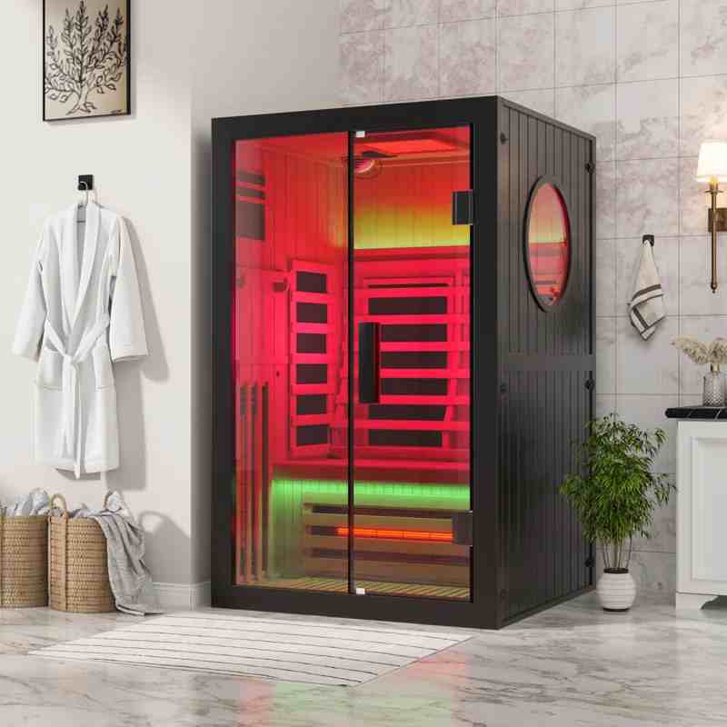 1 Person Solid Wood Far Infrared Sauna for Gym Spa CSA-378 Side profile
