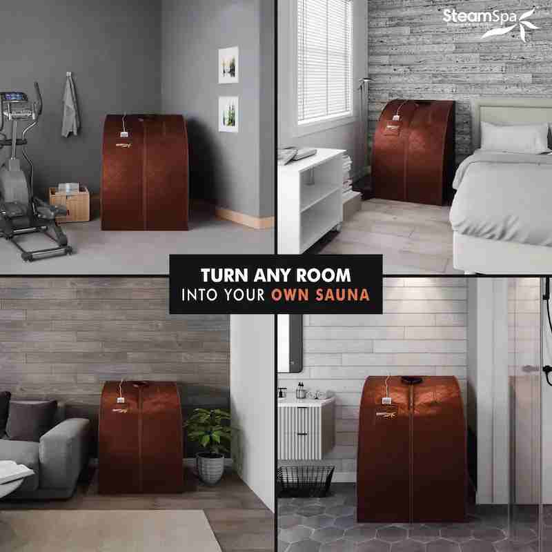Single User Portable Steam Sauna Tent for Home Setup CSA-317 Side profile
