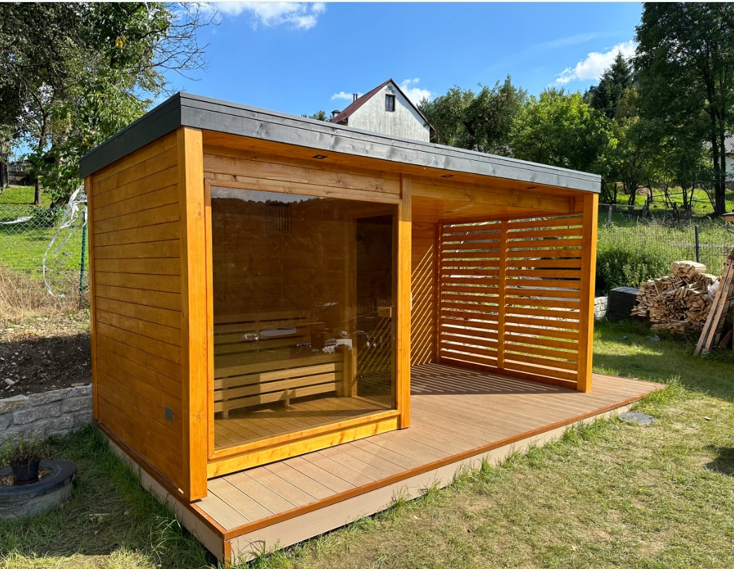 Wood Outdoor Barrel Sauna Cabin CSA-507 Interior detail