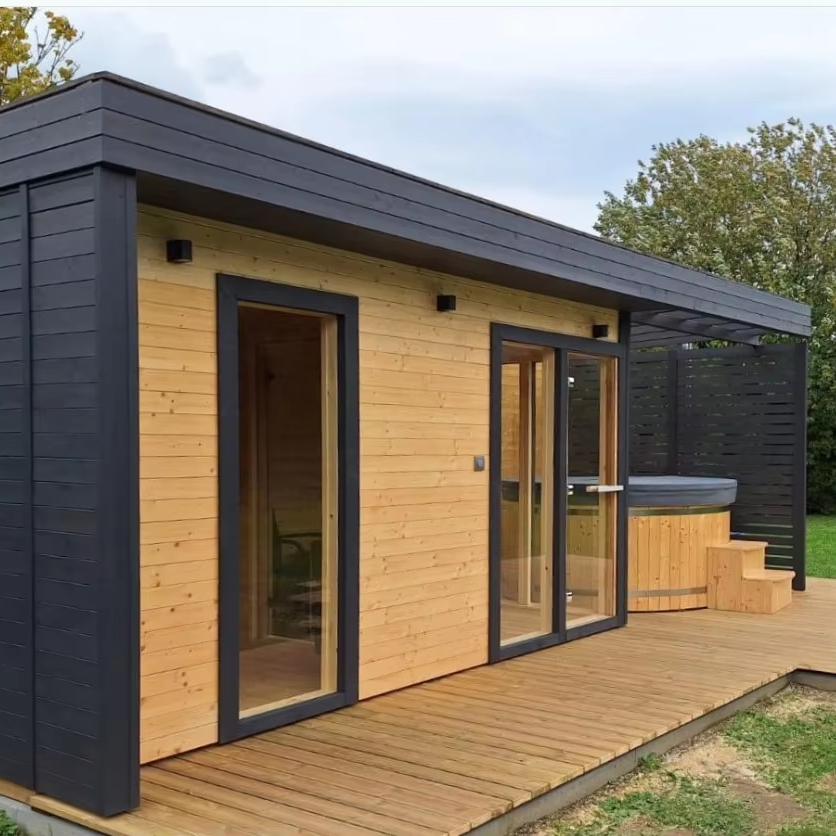 Two-in-One Outdoor Sauna and Hot Tub Cabin CSA-553 Main view