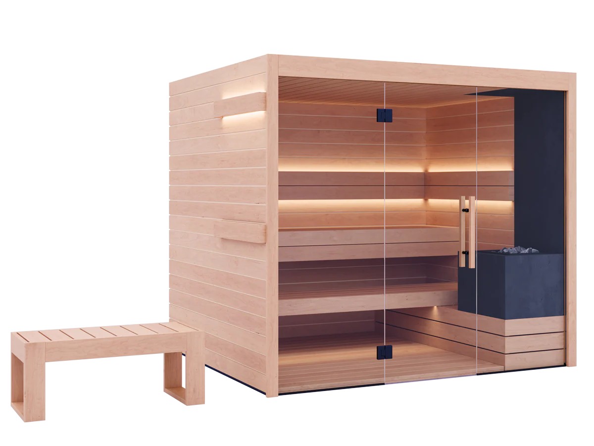 3-4 Person Hemlock Indoor Traditional Sauna Room CSA-515 Interior detail