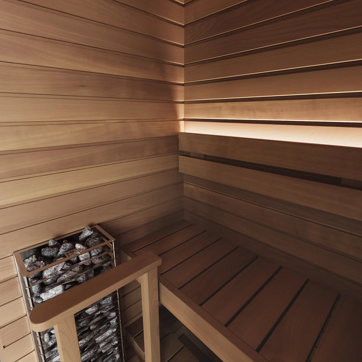 3-4 Person Hemlock Indoor Traditional Sauna Room CSA-515 Side profile